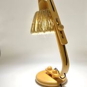 Articulated lamp in wood and rope, 1970s