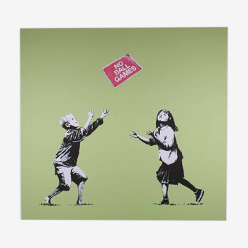 Banksy, No Ball Games, Hand Signed Lithograph