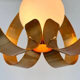 XXL pair of design mid-century large brass pendants / chandeliers - 1980s