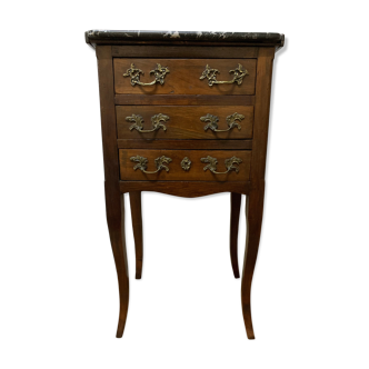 Louis XV style bedside in walnut