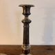 Pair of Silvered Metal Baluster Candle Holders in Louis XV Style, 19th Century Candelabra