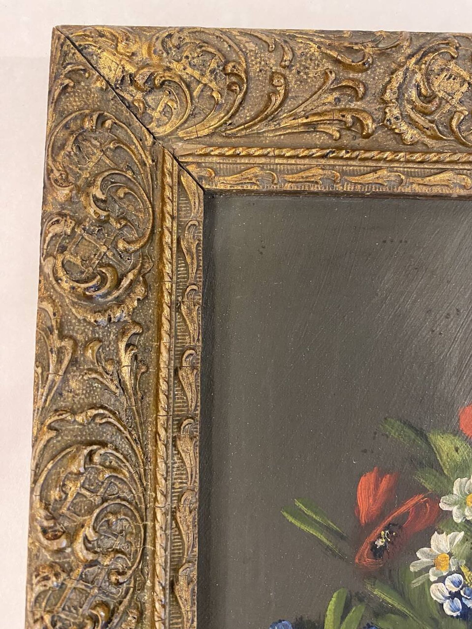 Nature morte aux fleurs sauvages, signée, milieu XX siècle