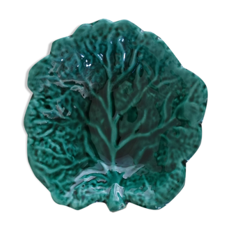 Ceramic pocket tray in the shape of cabbage leaf