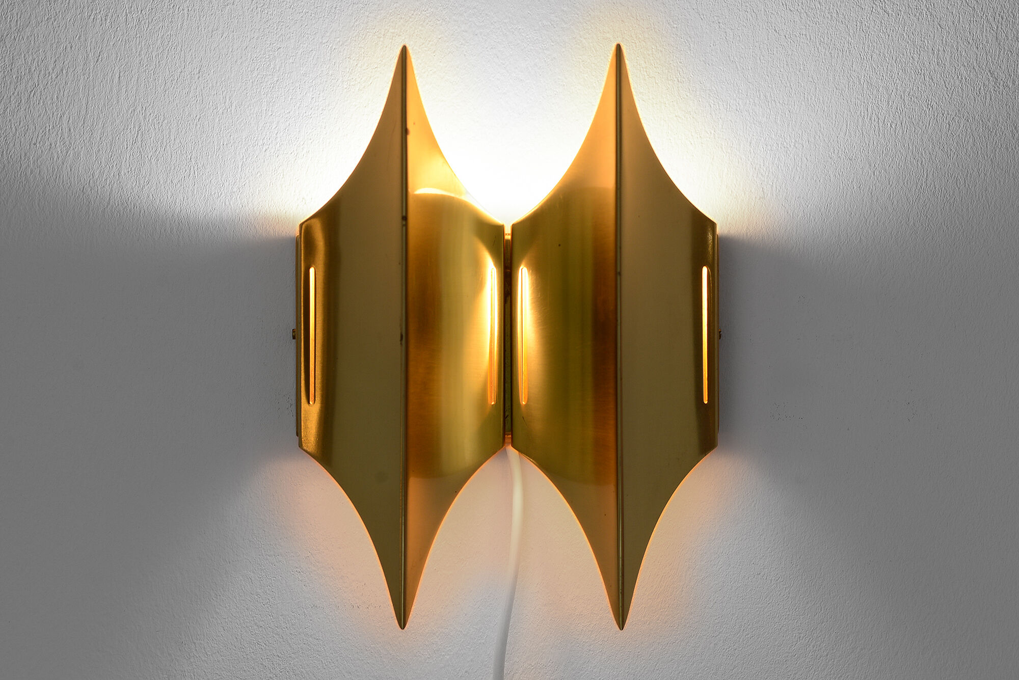 Double wall light "Gothic II" by Bent Karlby for Lyfa. Denmark 1960s