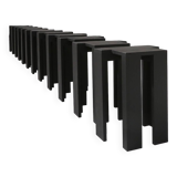 Black stackable stools of side tables (new) by Bram Vanderbeke, Belgium, 2017