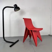 Chaise imprimée au style moderne futuriste et infini attribuée à Dirk van de Kooij, années 2000.