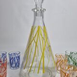 Vintage "BVB France" liquor service with colourful modernist décor