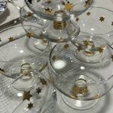 6 gold star ice cream cups 1950/60