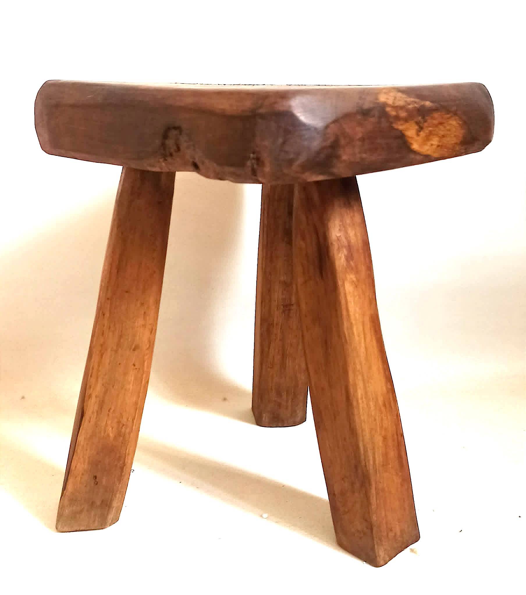 Brutalist tripod stool from the 1960s.