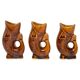 Set of three small brown glass fish, 20th century, Europe, 1960s