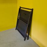 Ebonized Wooden Folding Side Table/Etagère, Mid 20th Century