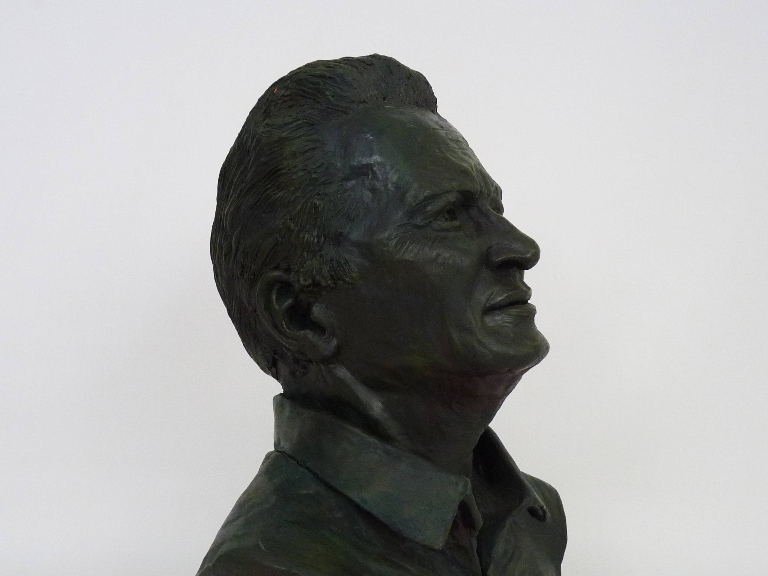 Bust of Marcel Pagnol in patinated terracotta by J.Pignol