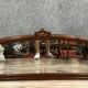 Very large Louis XVI style half-moon mirror in mahogany