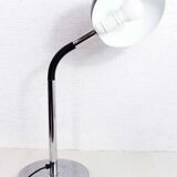 Black and chrome metal desk lamp