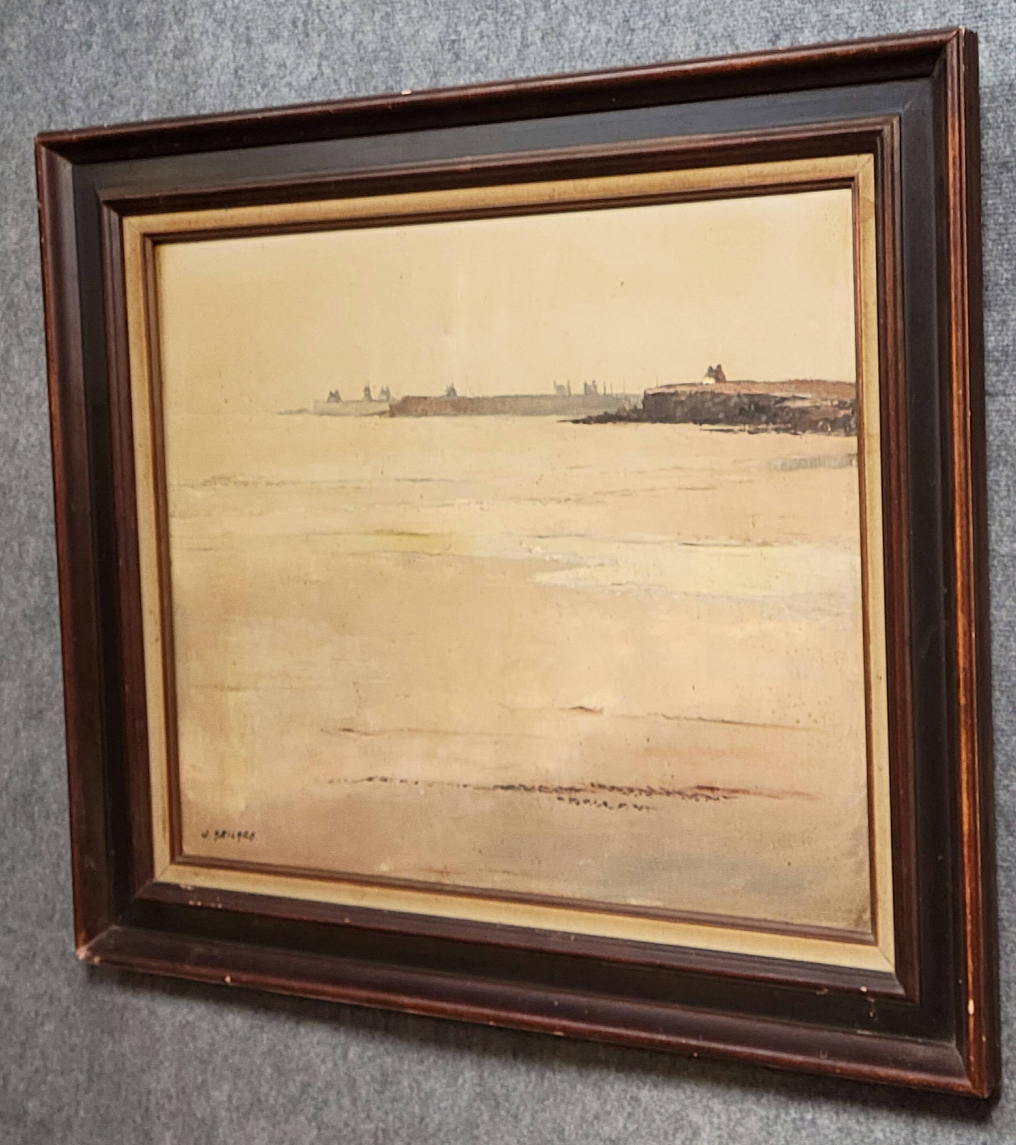 Joseph MEILARD: Oil painting on canvas, seaside view