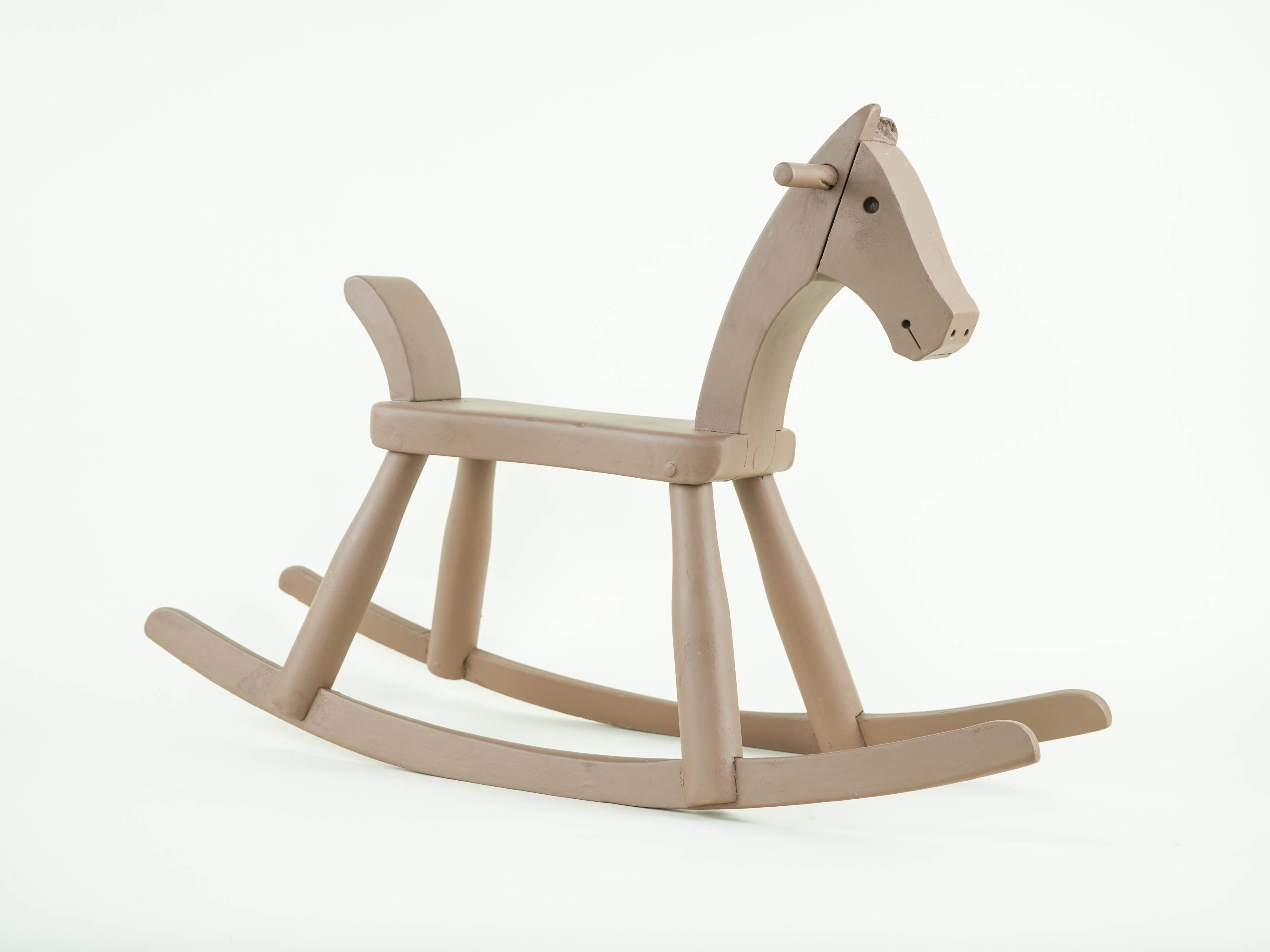 Kay Bojesen wooden rocking horse, Danish design toy from the 1970s