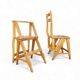 2 chaises échelles de bibliothèque des années 1950