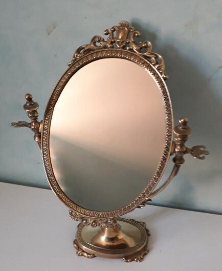 table Mirror in brass