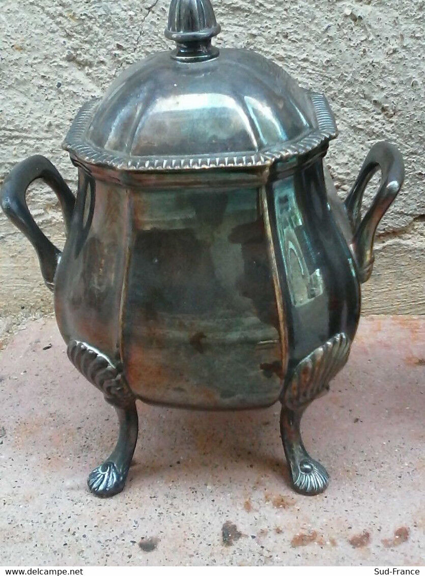 Silver metal coffee tea set