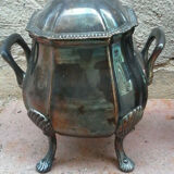 Silver metal coffee tea set