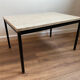 Table italienne en laiton travertin et acier ou table basse, années 1960