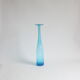 Vintage handblown blue bubble glass bottle vase
