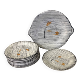 Set of dessert and dinner plates Langeac les Salins