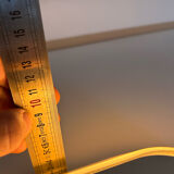 Modernist vintage Disderot wall lamp, white lacquered metal, Glass and Light 1970