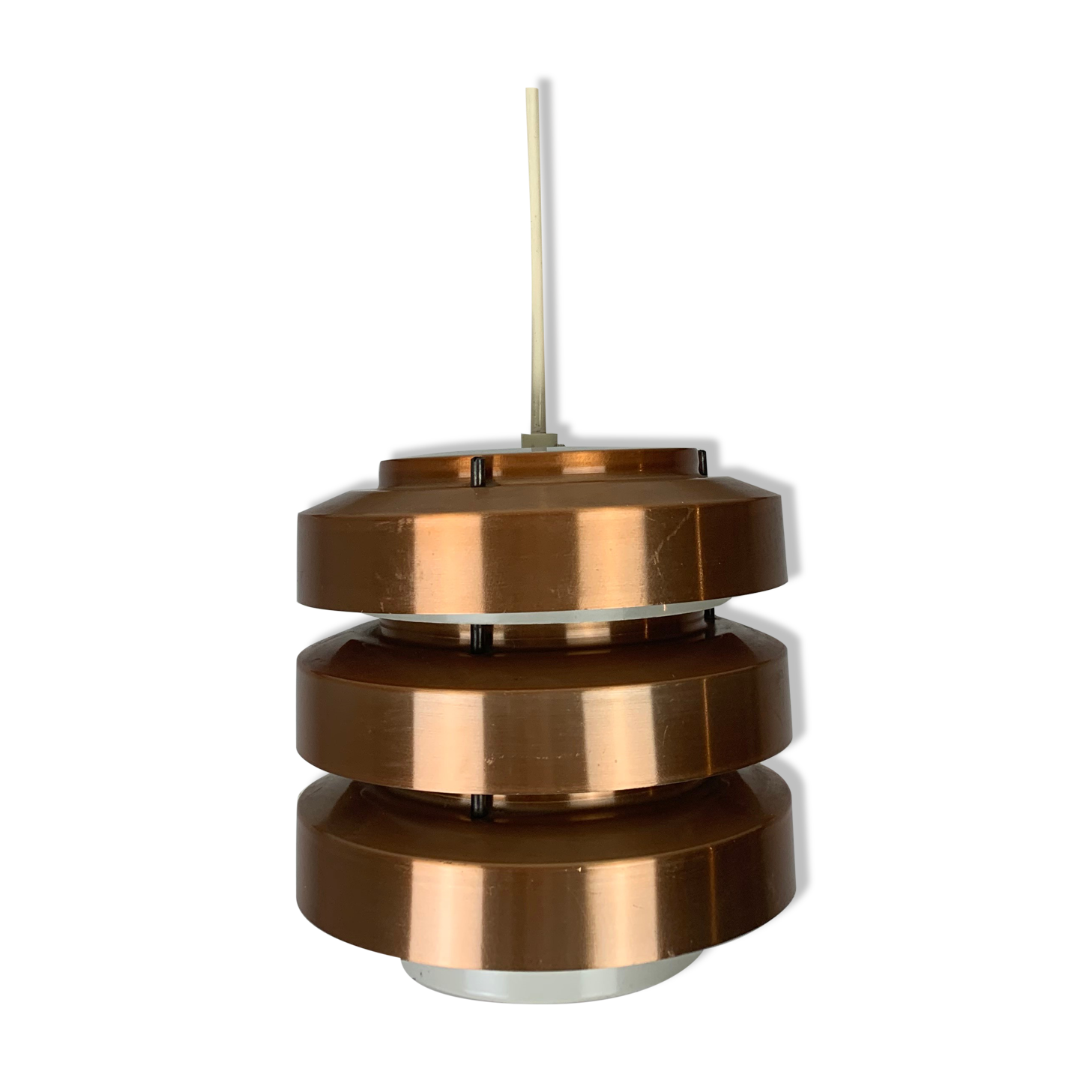 Scandinavian copper pendant lamp by MetallDrucker 60s