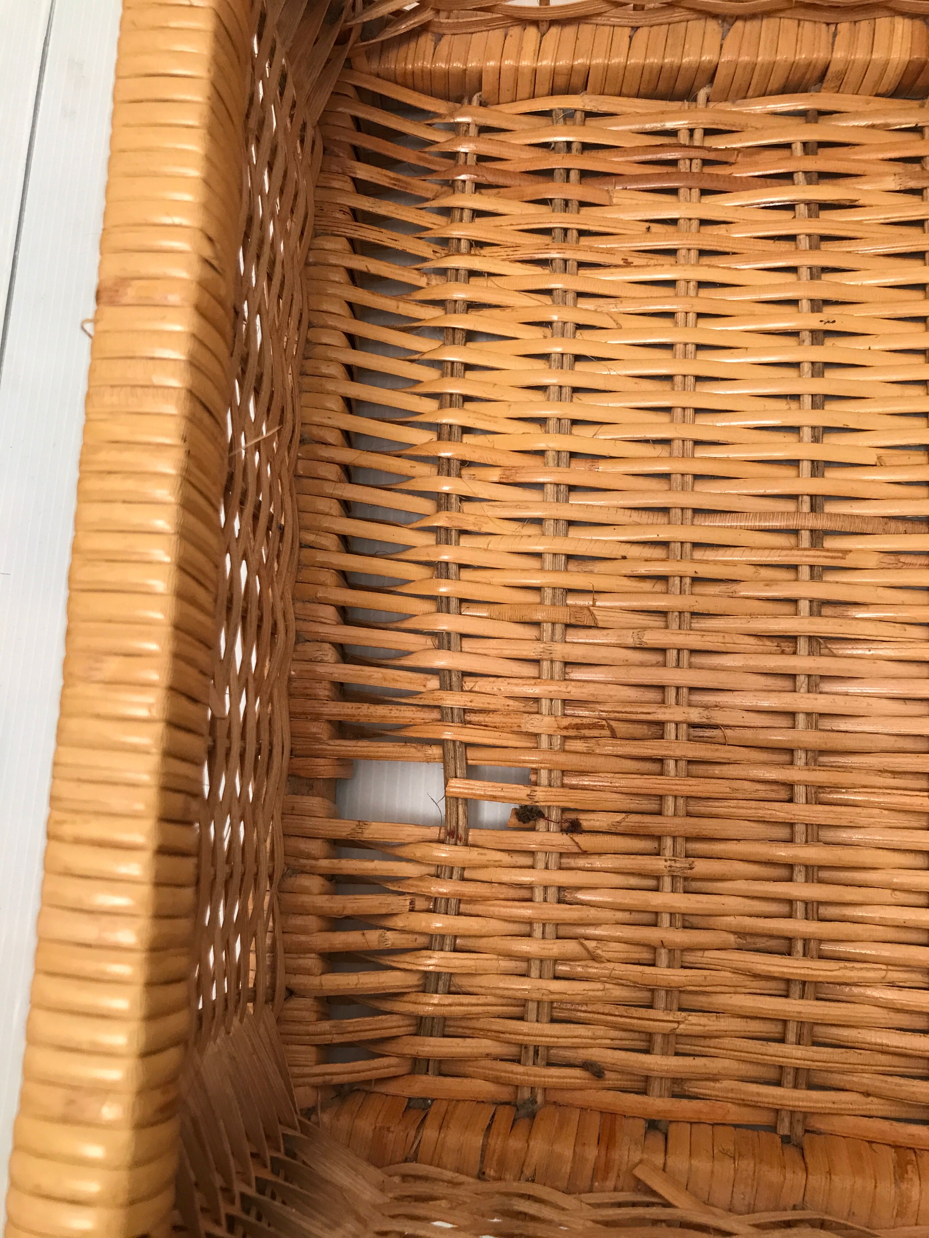 Vintage bamboo and rattan bedsides