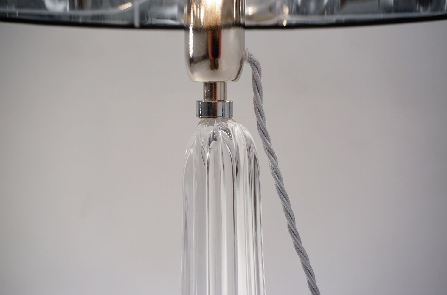 Lampe en cristal Saint Louis, signée, années 1950 environ, française