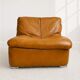Modular armchair in cognac colour, France, 1970s.