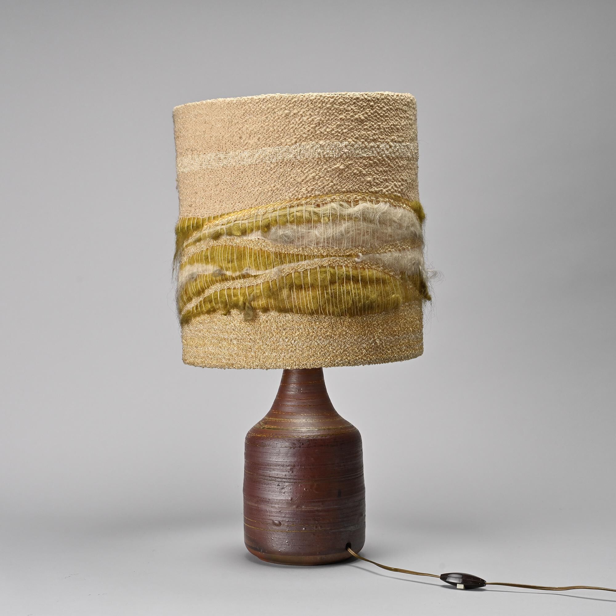 Ceramic lamp by Jacques Pouchain, Atelier Dieulefit, 1960s