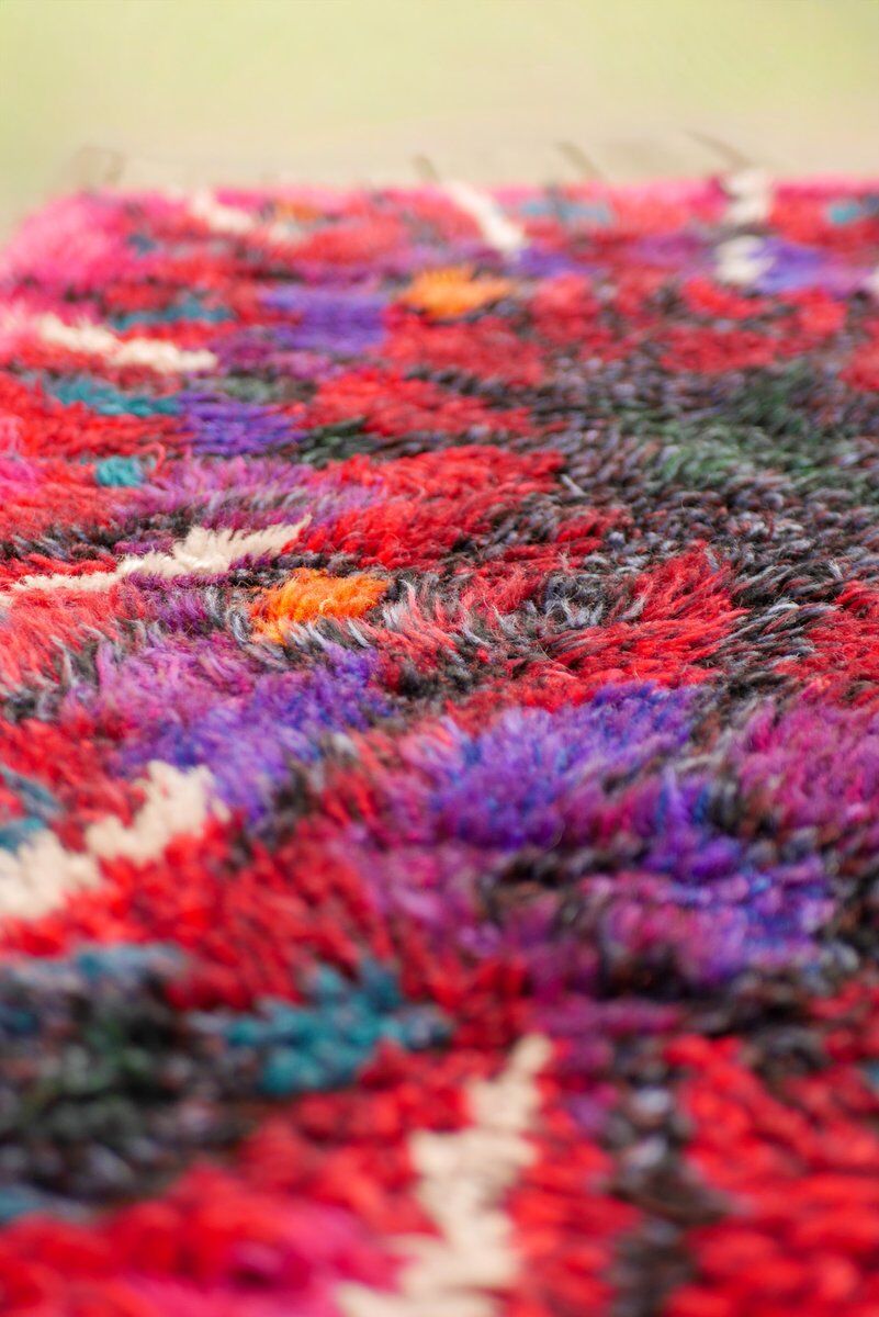 Swedish Tibetan Rya rug with flower by Jagarz for Rya