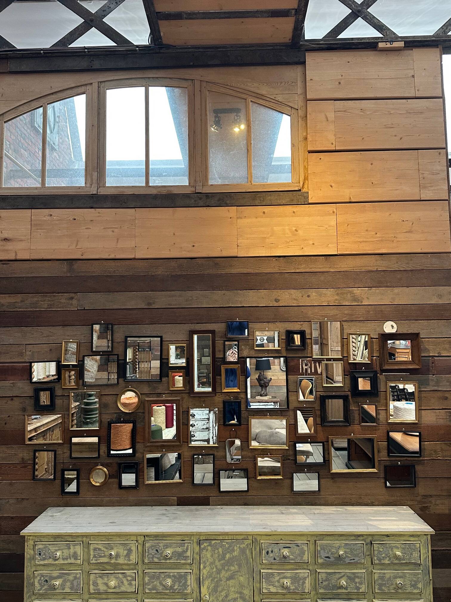 Set of 49 antique mirrors