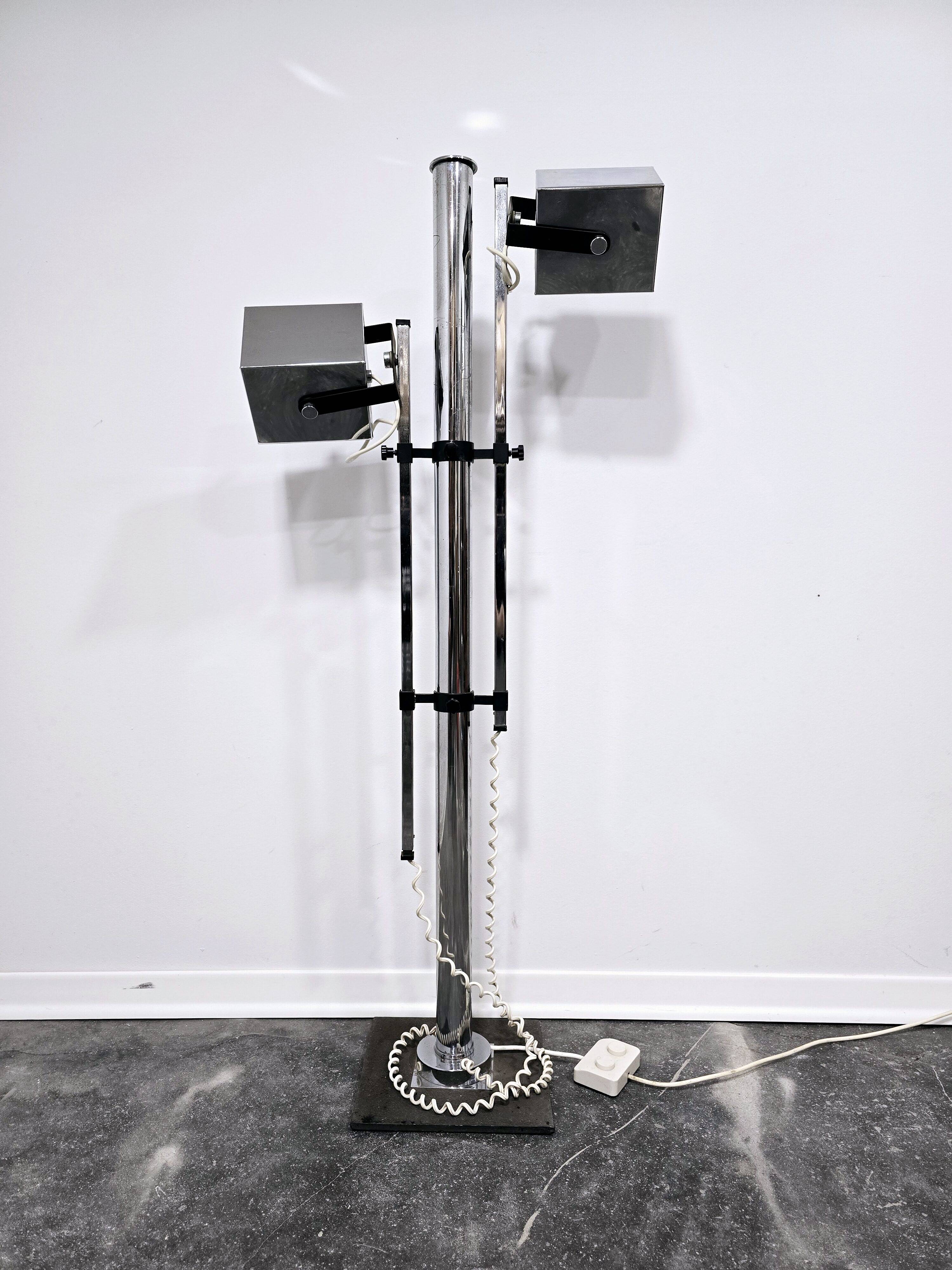 Adjustable Mid Century Floor Lamp by Pat Hoffman for Lucitalia 1970s