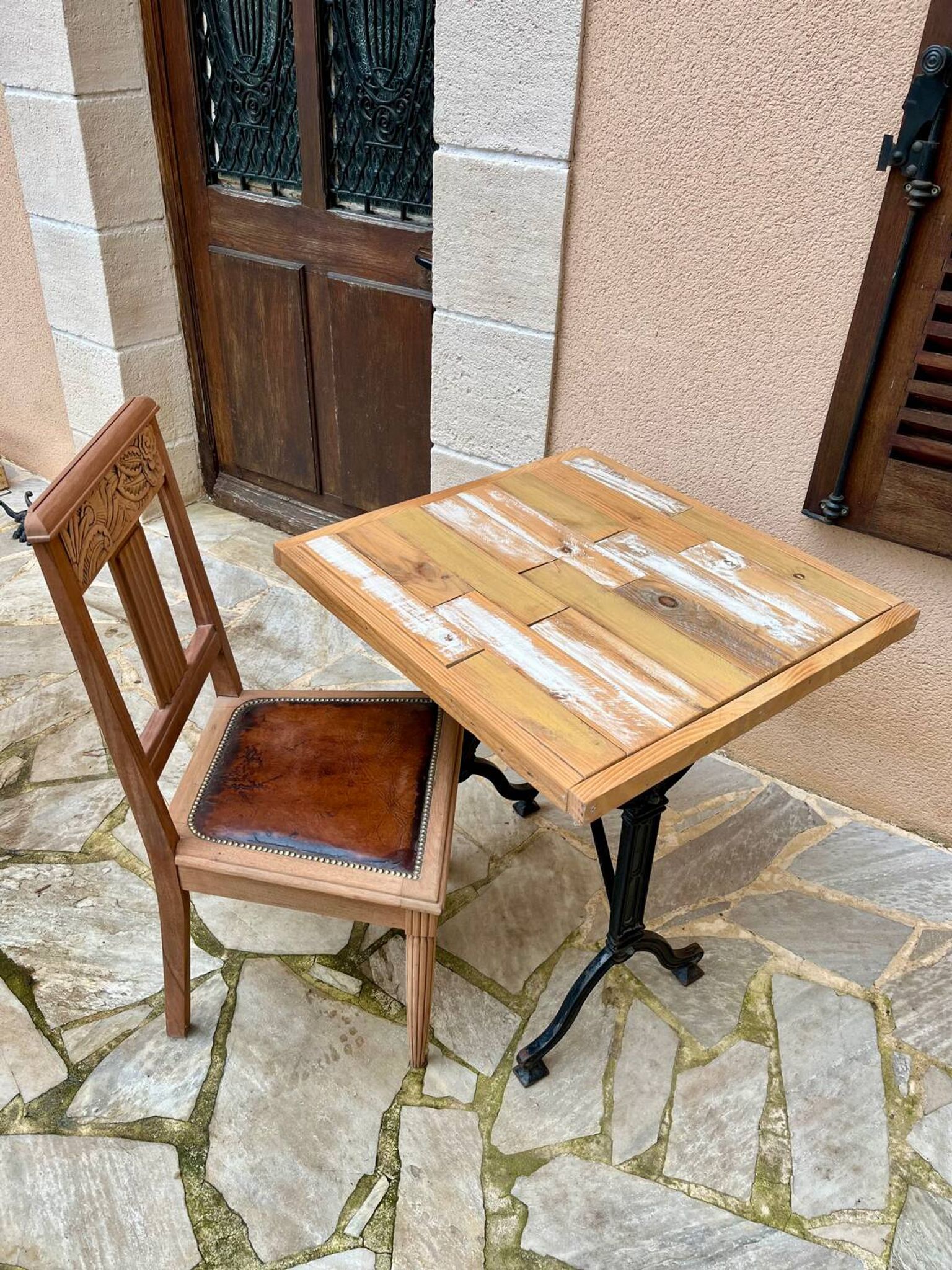 Industrial bistro style table