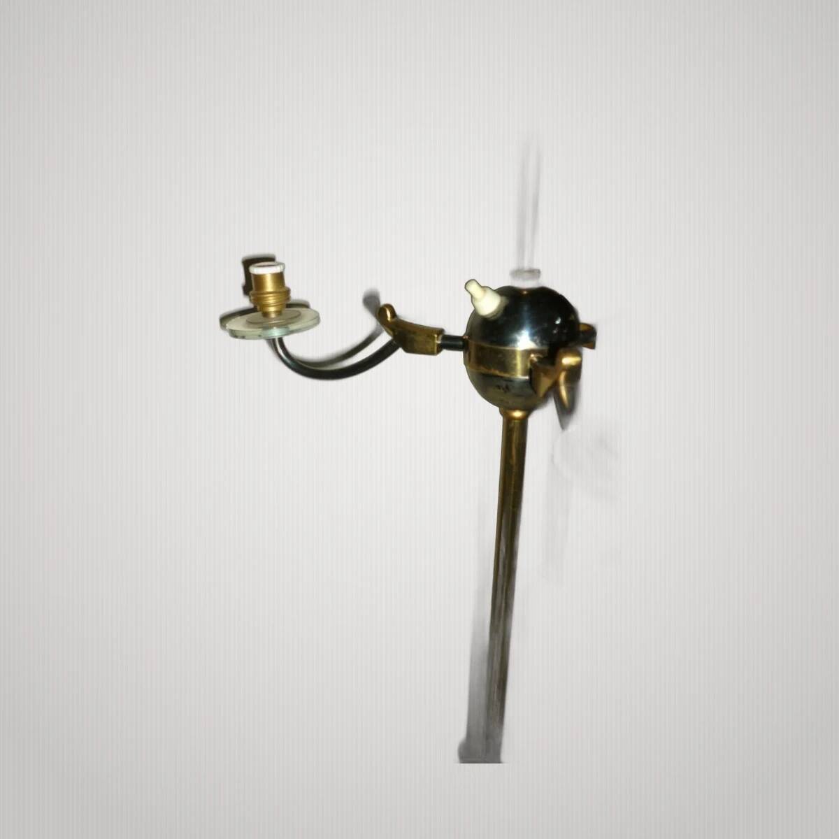 Vintage mid-century reading lamp in bronze and brass by Lunel Arlus.
