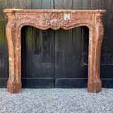 Louis XV style fireplace in Rance marble