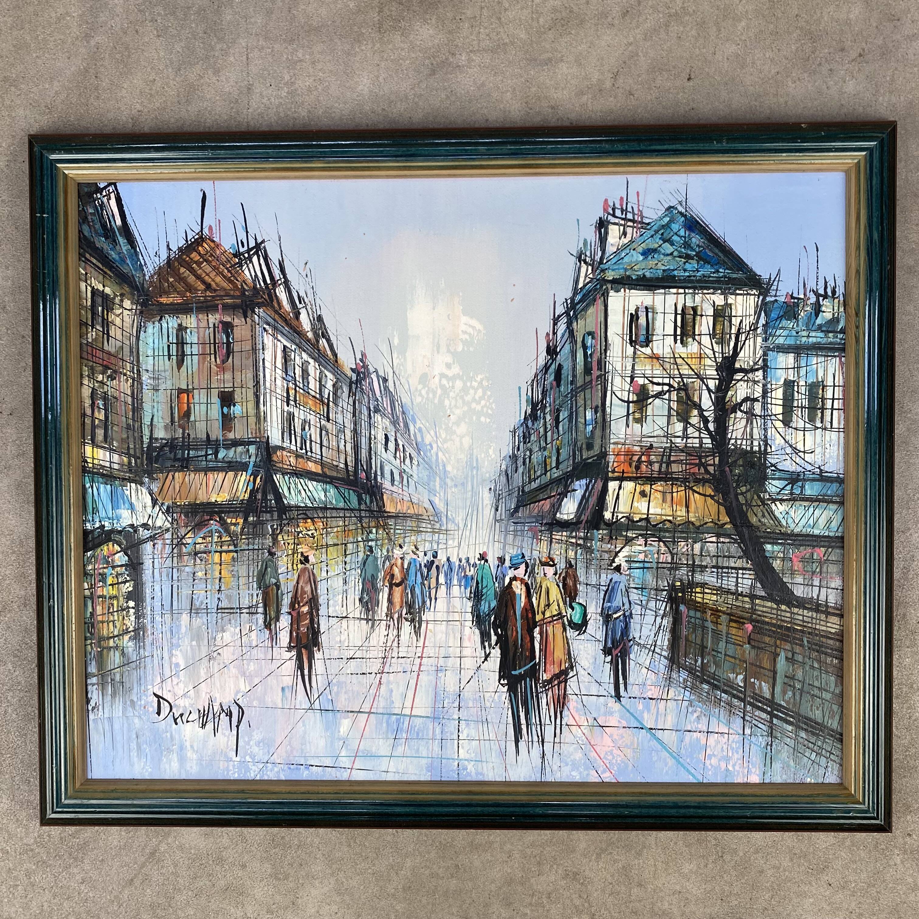 Signed painting by Duchamp on a Parisian street.