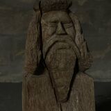 Sculpture en bois d’Elie Traskine représentant Raspoutine