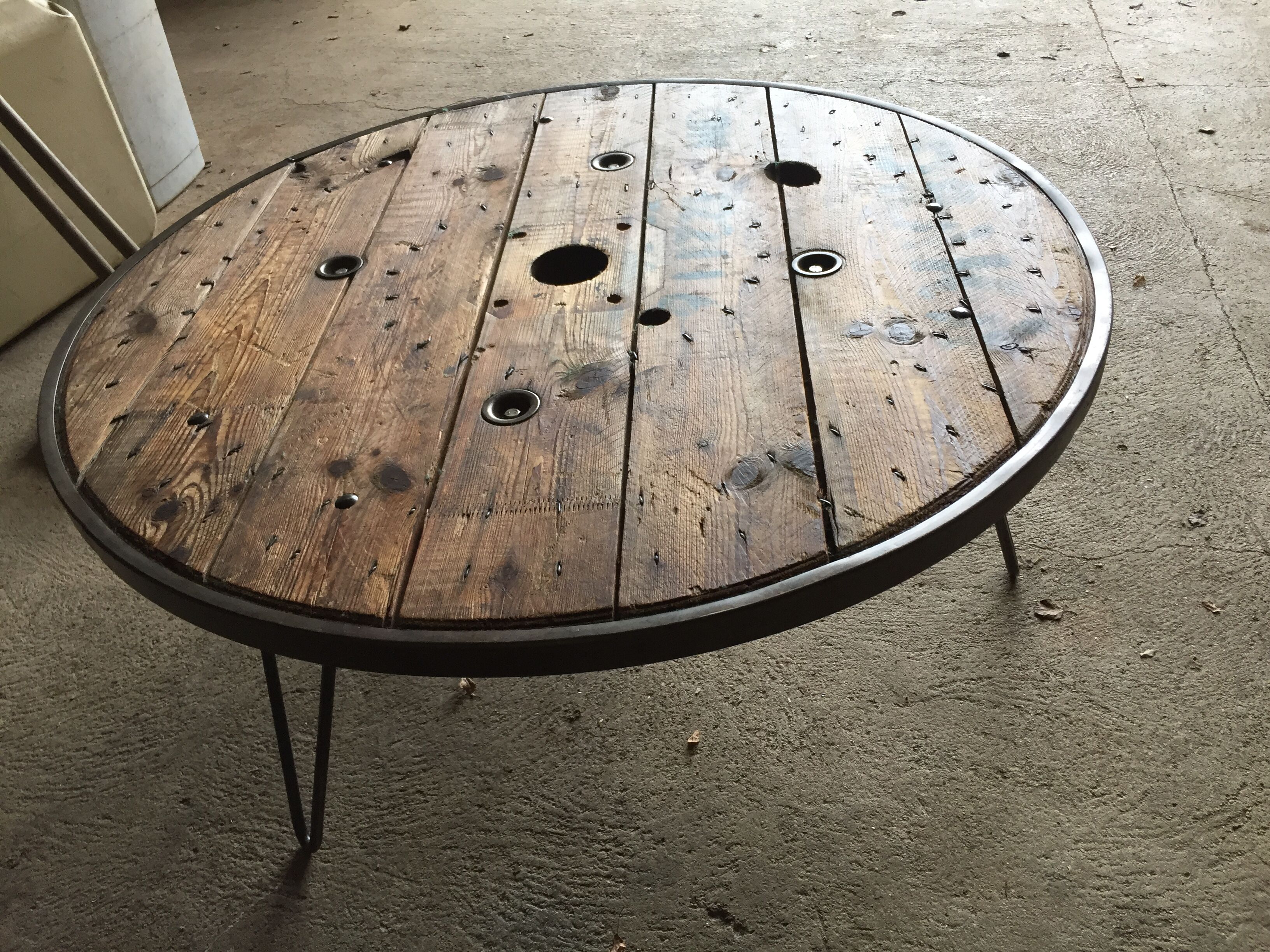 Industrial coffee table