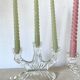 Pair of glass candlesticks