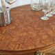 Marquetry side table from the mid-20th century.