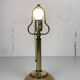 Pencil reed rattan bamboo and brass table lamp, Italy, 1970s