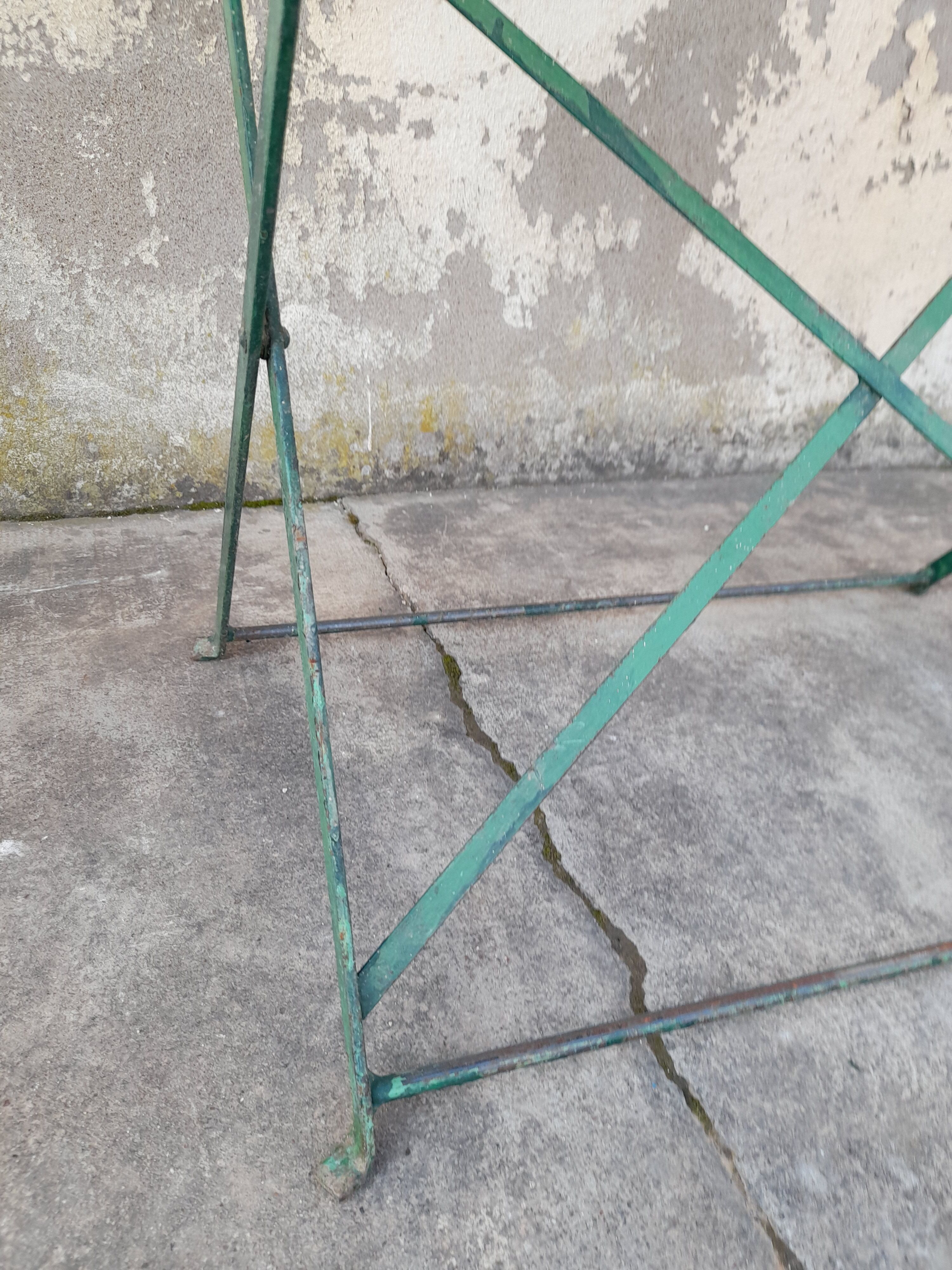 Iron folding garden table