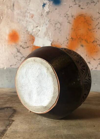 Vintage ceramic lamp, West Germany lamp, vintage lamp, table lamp