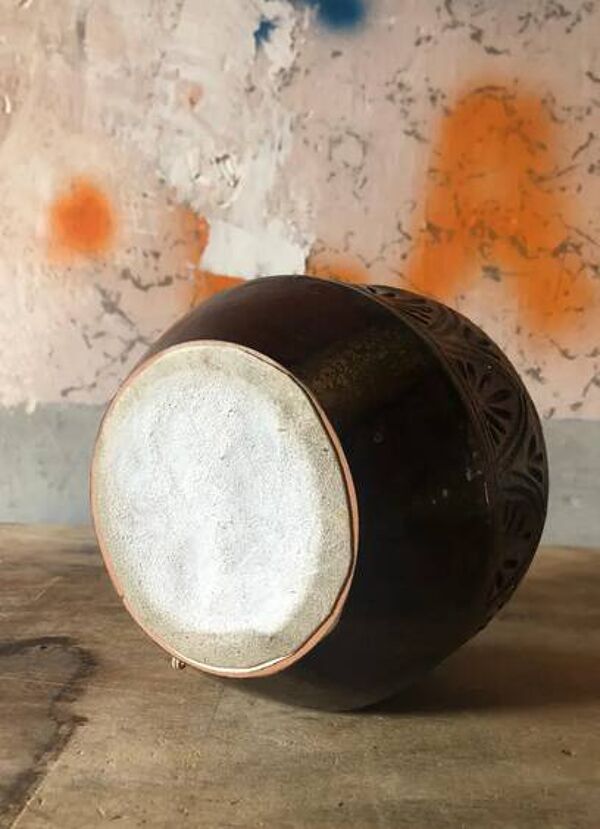 Lampe céramique vintage, lampe west Germany, lampe vintage, lampe à poser