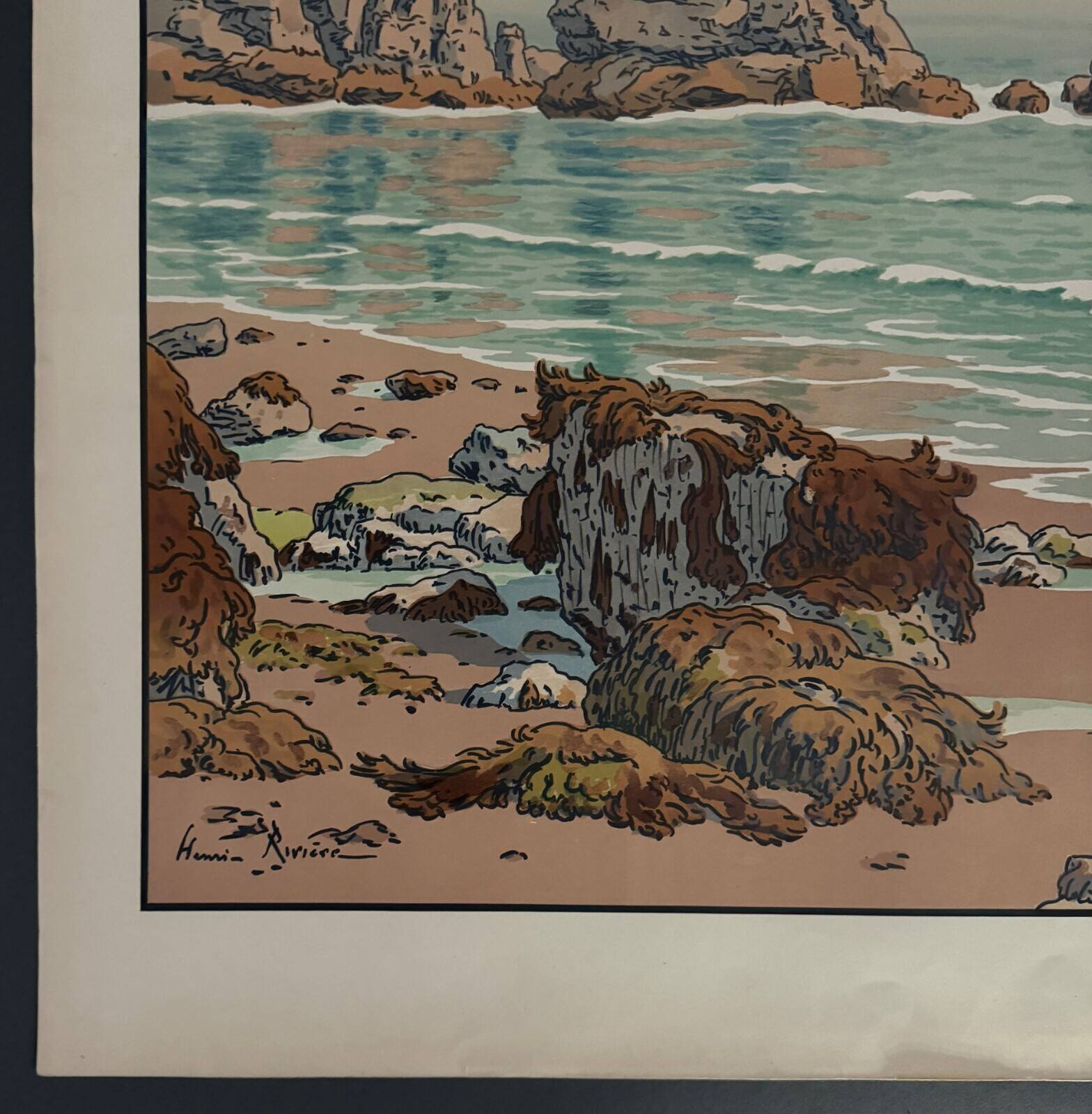Lithograph by Henri Rivière Aspects of Nature - The Sea