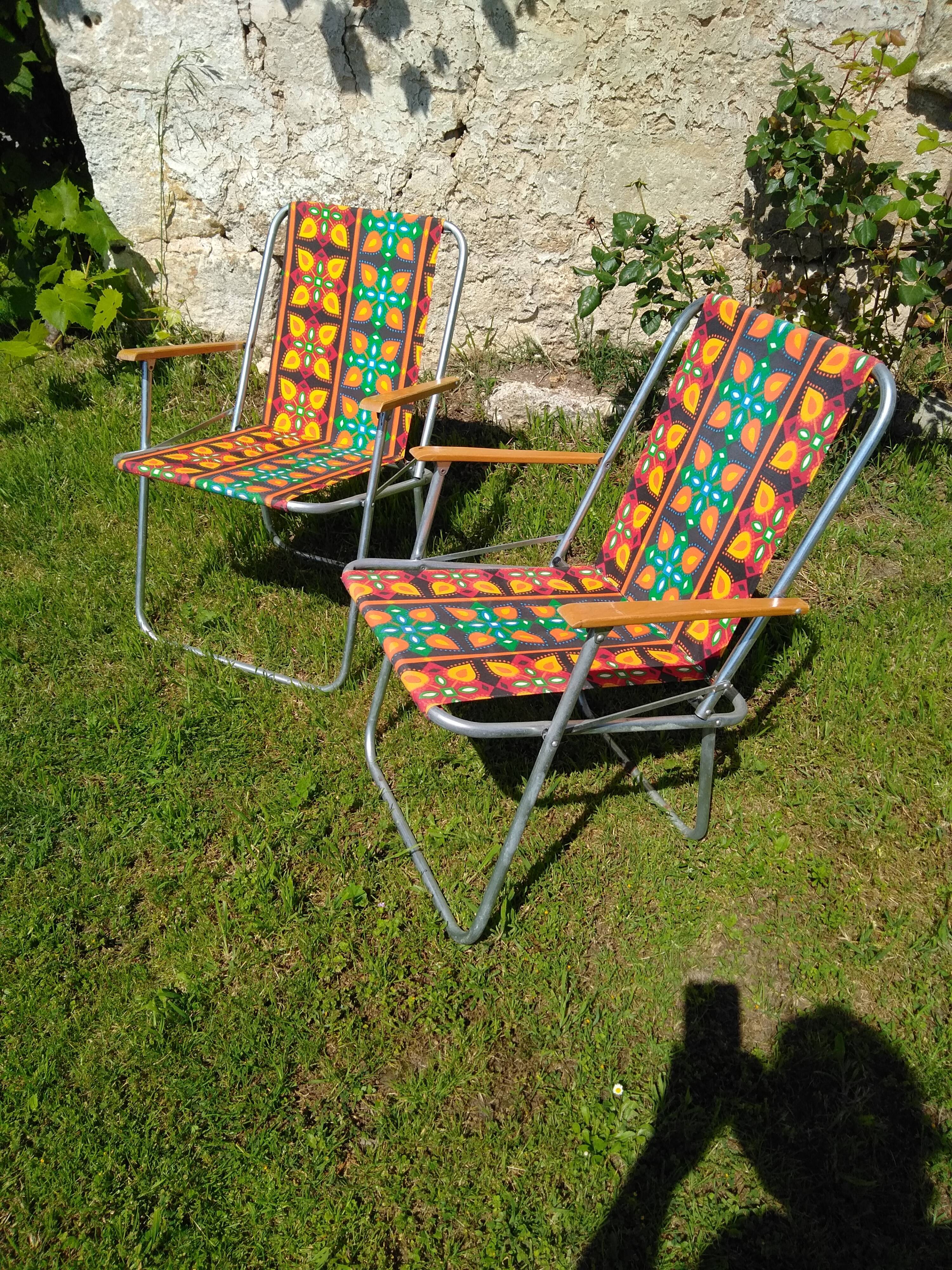 Duo de chaises pliante vintage